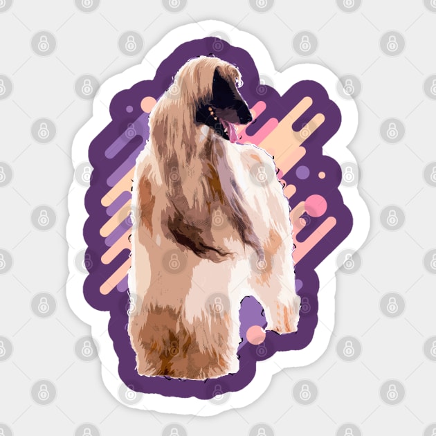 Afghan Hound Sticker by Nartissima